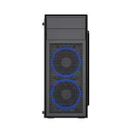 GEMBIRD OBUDOWA FORNAX M100B MIDI-TOWER (2X USB 2.0, 1X USB 3.0, HD AUDIO) , NIEBIESKIE PODŚWIETLENIE,CZARNA