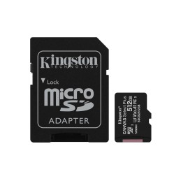 Karta pamięci z adapterem Kingston Canvas Select Plus SDCS2/512GB (512GB  Class 10, Class U1, V10  + adapter)