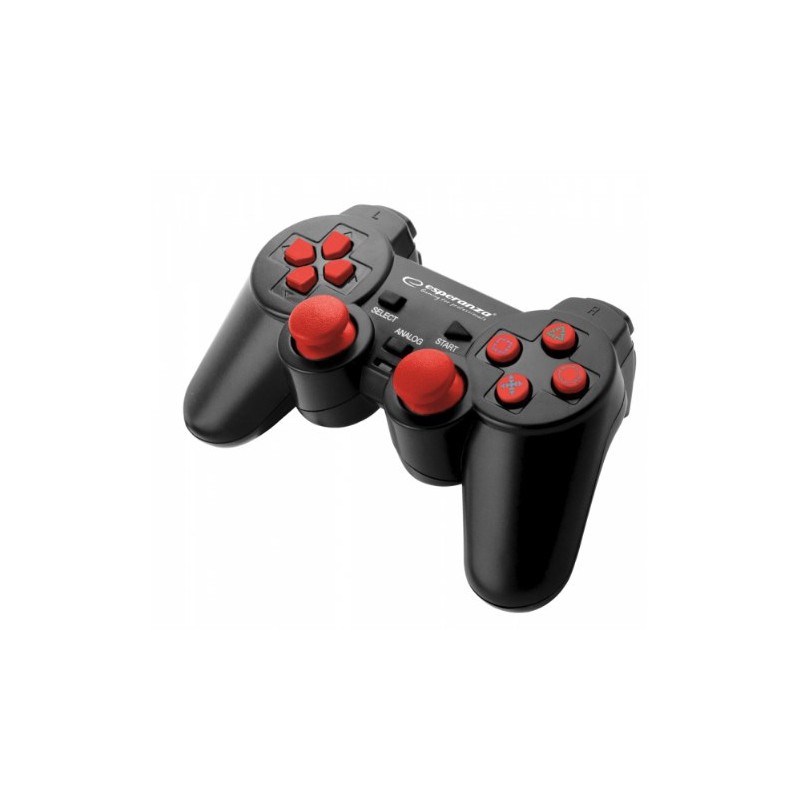 Gamepad Esperanza EGG106R (PC, PS2, PS3  kolor czarny, kolor czerwony)