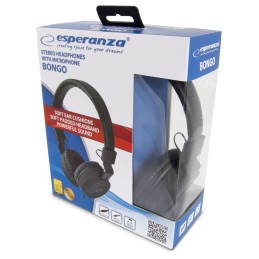 Słuchawki z mikrofonem Esperanza BONGO EH212K (kolor czarny)