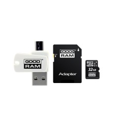 Karta pamięci z adapterem i czytnikiem kart GoodRam All in one M1A4-0320R12 (32GB  Class 10  Adapter, Czytnik kart MicroSDHC, Ka
