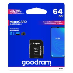 Karta pamięci GoodRam M1AA-0640R12 (64GB  Class 10  + adapter)