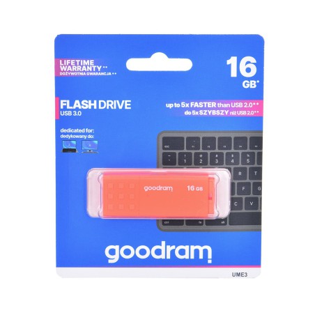 Pendrive GoodRam UME3 UME3-0160O0R11 (16GB  USB 3.0  kolor pomarańczowy)