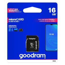 Karta pamięci GoodRam M1AA-0160R12 (16GB  Class 10, Class U1  Adapter, Karta pamięci)