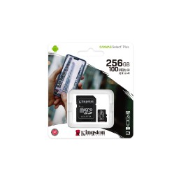 Karta pamięci z adapterem Kingston Canvas Select Plus SDCS2/256GB (256GB  Class 10, Class U1, V30  + adapter)