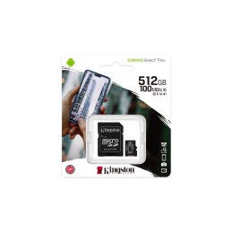 Karta pamięci z adapterem Kingston Canvas Select Plus SDCS2/512GB (512GB  Class 10, Class U1, V10  + adapter)