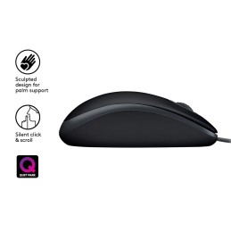 Mysz Logitech 910-005508 (optyczna  1000 DPI  kolor czarny)