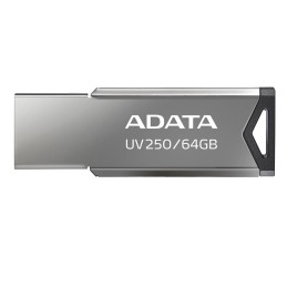 Pendrive ADATA UV250 AUV250-64G-RBK (64GB  USB 2.0  kolor srebrny)