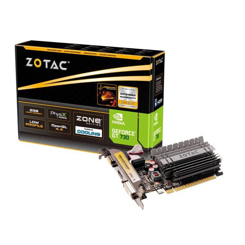 Karta graficzna ZOTAC GeForce GT 730 Zone Edition 2GB DDR3 L-P