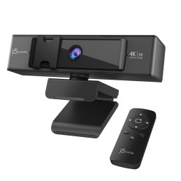 Kamera j5create USB 4K Ultra HD Webcam with 5x Digital Zoom Remote Control USB-C/USB 2.0  kolor czarny JVCU435-N