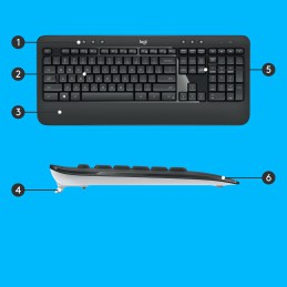 Zestaw klawiatura + mysz membranowa Logitech MK540 920-008685 (USB   kolor czarny  optyczna  1000 DPI)