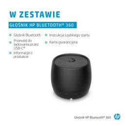 Głośnik Hp Bluetooth Speaker 360 Black Czarny 2D799Aa