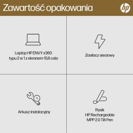 Hp Envy X360 15-Fh0006Nw Ryzen 5 7530U 15.6"Fhd Touch  Ips 250Nits 16Gb Lpddr4 Ssd512 Radeon Integrated Graphics No Odd Win11 2Y