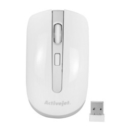 Activejet Mysz Bezprzewodowa Optyczna Amy-320Ws  (1600 Dpi  Kolor Biały)
