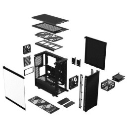 Projektowanie Fraktalne | Fractal Define 7 Kompaktowe Szkło Hartowane | Szyba Boczna | Czarny | Atx | Zasilacz W Zestawie Nie | 
