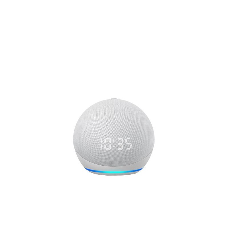 Amazon Echo Dot 5 Z Zegarem Glacier White