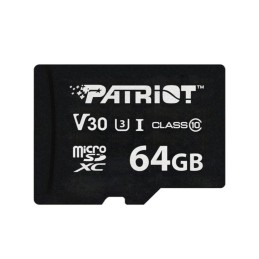 Patriot Vx Series 64Gb Microsdxc V30 Class 10 Uhs-I U3 4K Uhd Memory Card Psf64Gvx31Mcx