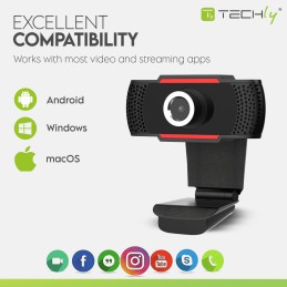 Techly Kamera Usb Internetowa Fullhd 1080P Z Mikro