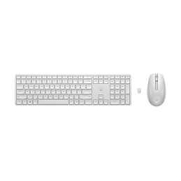 Zestaw Klawiatura + Mysz Hp 650 Wireless Keyboard And Mouse Combo Bezprzewodowe Białe 4R016Aa