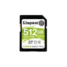Karta Pamięci Kingston Canvas Select Plus Sds2/512Gb (512Gb  Class U3, V30  Karta Pamięci)