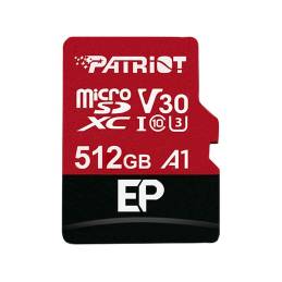 Karta Pamięci Z Adapterem Patriot Memory Ep Pro Pef512Gep31Mcx (512Gb  Class 10, Class A1, Class U3, V30  Adapter, Karta Pamięci