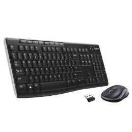 Klawiatura Membranowa Logitech Mk270 920-004508 (Usb (Radio 2.4 Ghz)  Kolor Czarny)