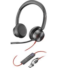 Zestaw Słuchawkowy Poly Blackwire 8225 Microsoft Teams Certified Stereo Usb-C Headset + Usb-C/A Adapter 8X225Aa